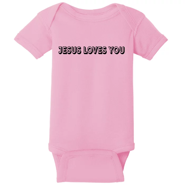 Top Words That Christians Say JESUS LOVES YOU Baby Bodysuit