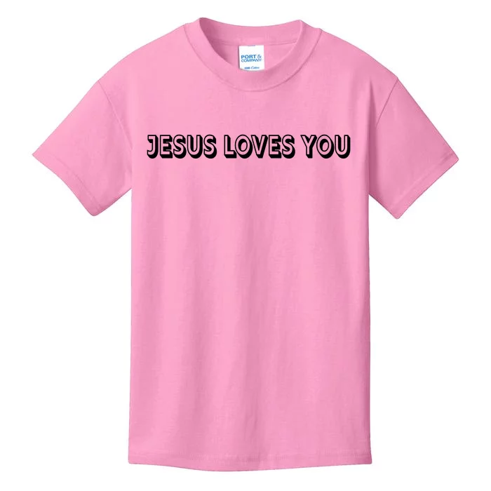 Top Words That Christians Say JESUS LOVES YOU Kids T-Shirt