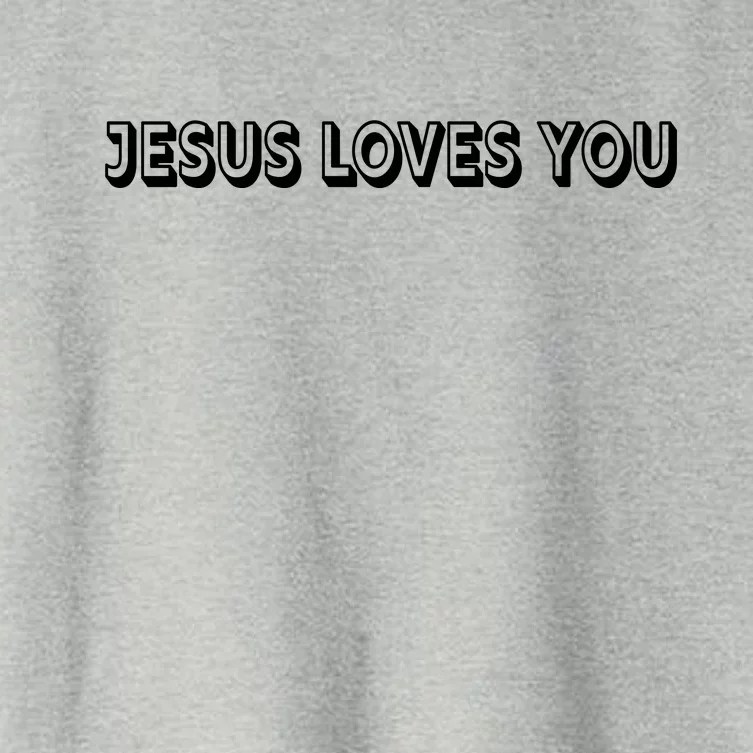 Top Words That Christians Say JESUS LOVES YOU Women's Crop Top Tee