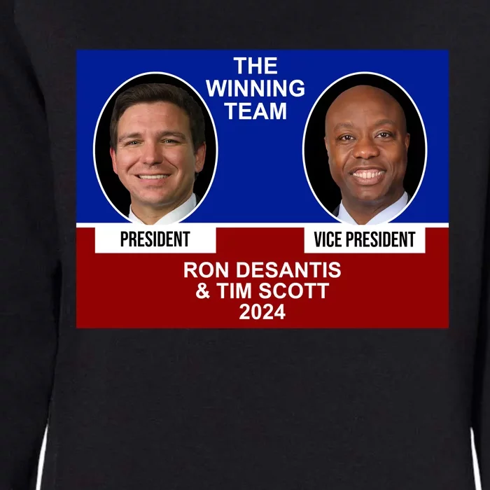 The Winning Team Ron Desantis And Tim Scott 2024 Womens California Wash Sweatshirt