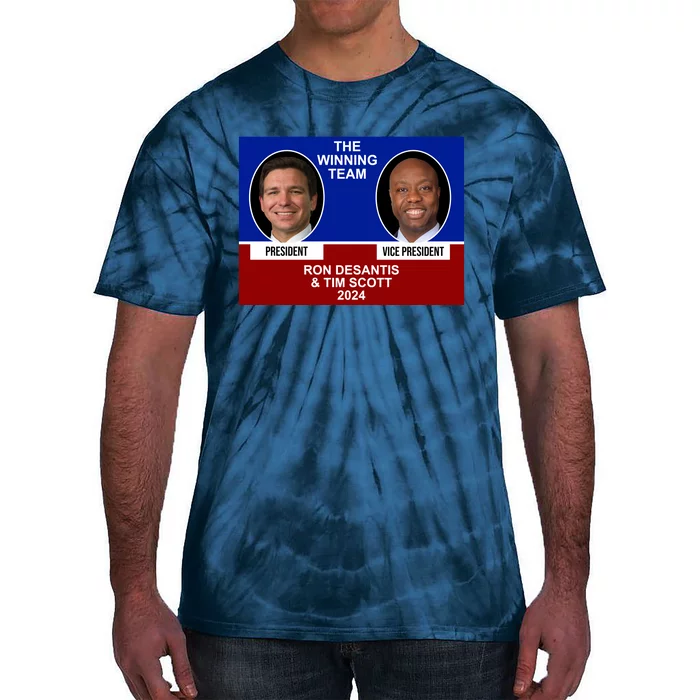 The Winning Team Ron Desantis And Tim Scott 2024 Tie-Dye T-Shirt