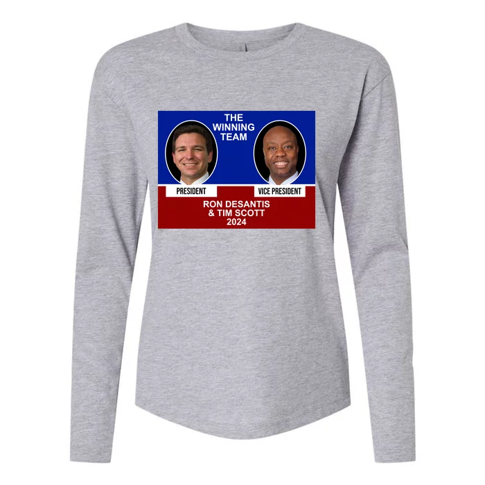 The Winning Team Ron Desantis And Tim Scott 2024 Womens Cotton Relaxed Long Sleeve T-Shirt