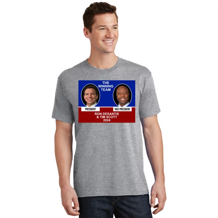 The Winning Team Ron Desantis And Tim Scott 2024 T-Shirt