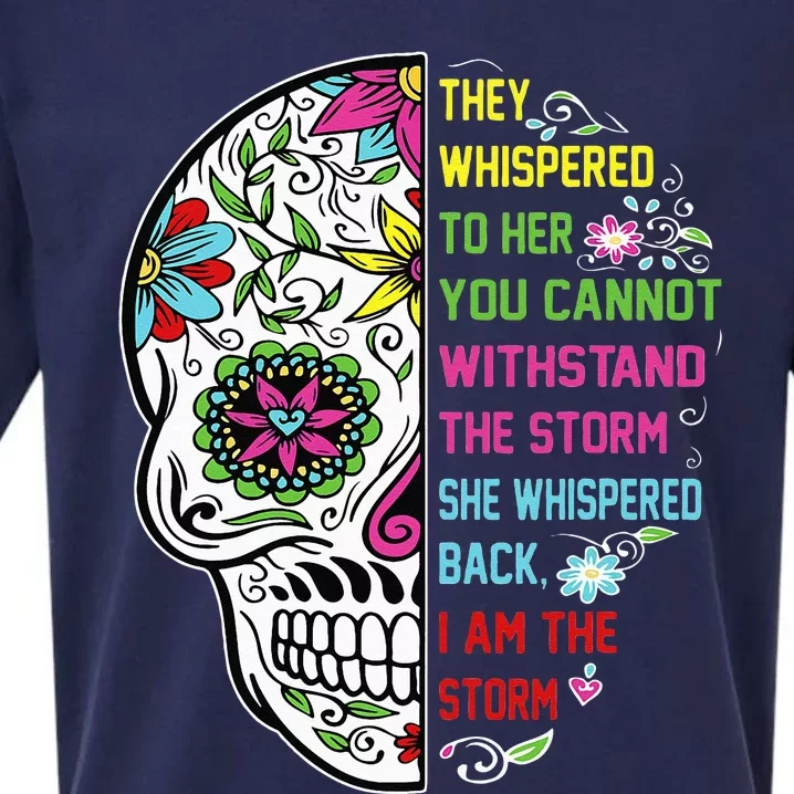 They whispered to her you cannot withstand the storm Skull Sueded Cloud Jersey T-Shirt