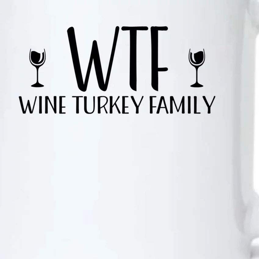 Thanksgiving Wine Turkey Family Great Gift Black Color Changing Mug