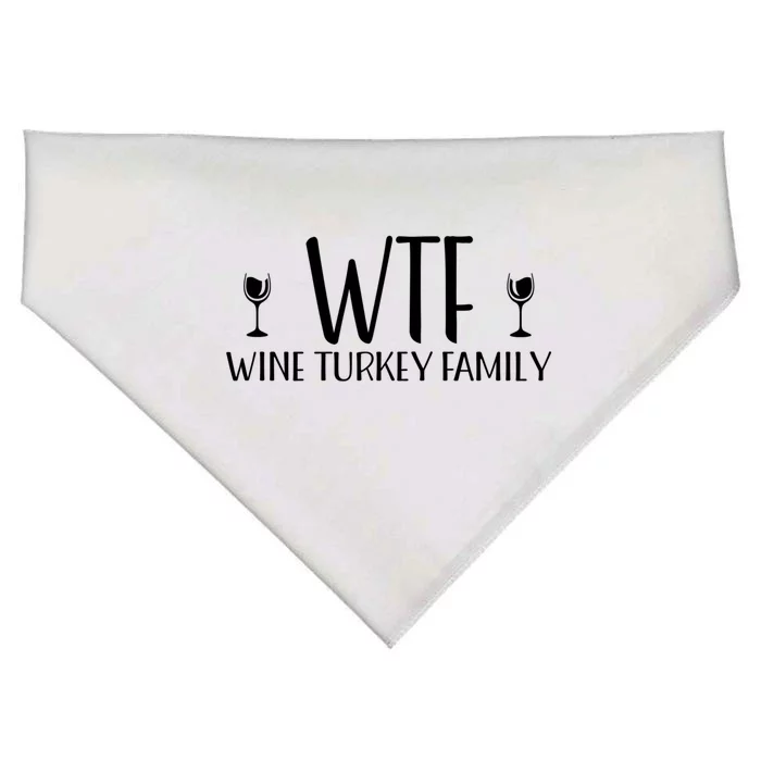 Thanksgiving Wine Turkey Family Great Gift USA-Made Doggie Bandana