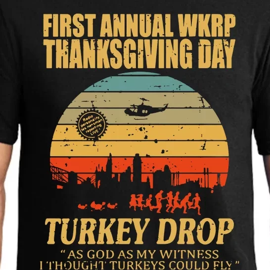 Thanksgiving Wkrp Turkey Drop Pajama Set