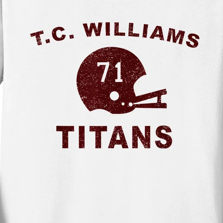 T.C. Williams Titan Football Helmet Kids Long Sleeve Shirt