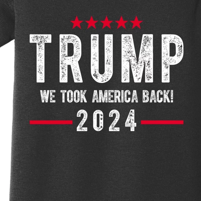 Trump Won Take America Back 2024 Baby Bodysuit