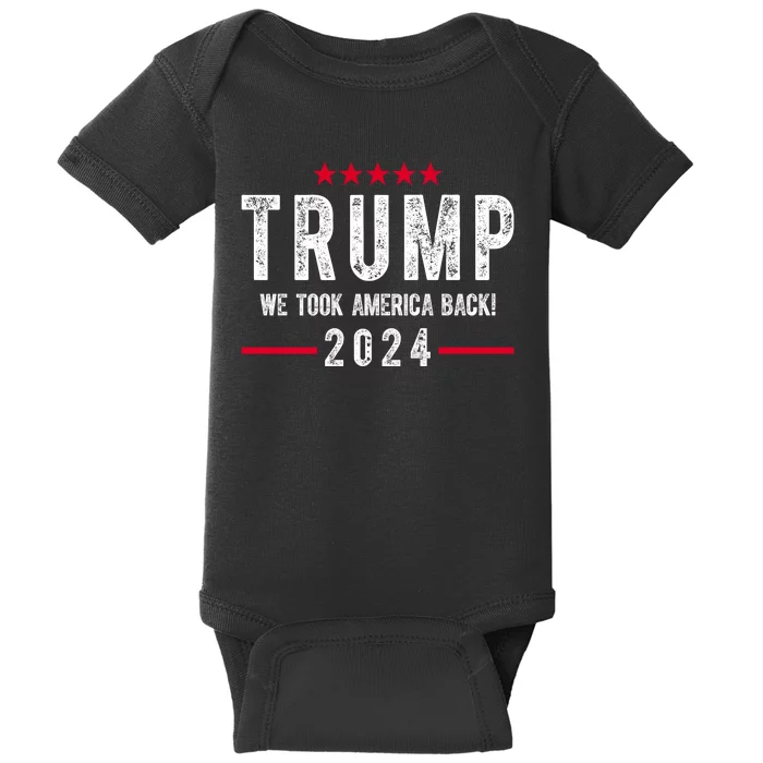 Trump Won Take America Back 2024 Baby Bodysuit