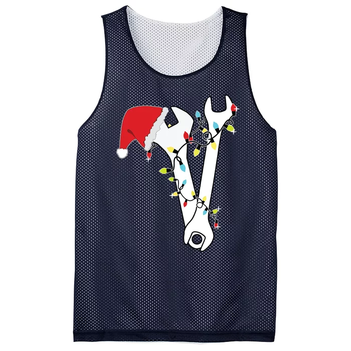 Tool Wrench Technician Mechanic Engineer Christmas Mesh Reversible Basketball Jersey Tank