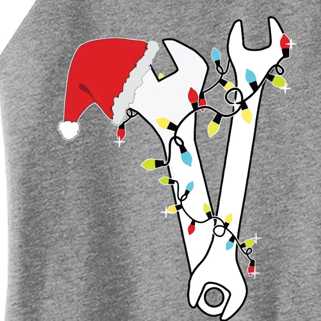 Tool Wrench Technician Mechanic Engineer Christmas Women’s Perfect Tri Rocker Tank