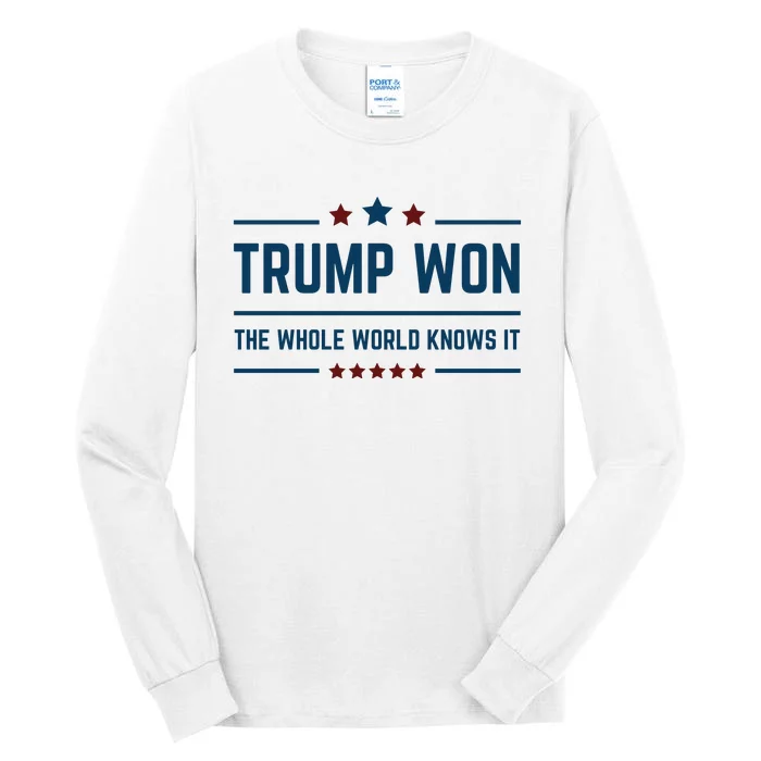 Trump Won The Whole World Knows It Tall Long Sleeve T-Shirt