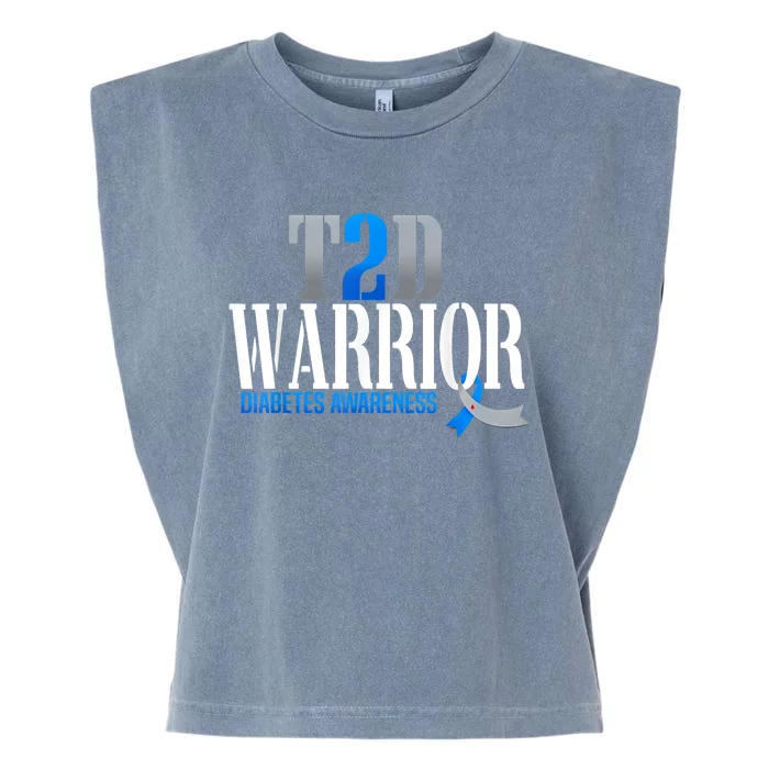 T2D Warrior Type 2 Diabetes Awareness Month Garment-Dyed Women's Muscle Tee