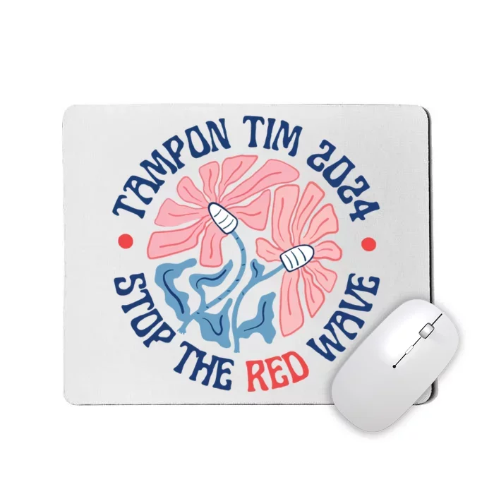 Tim Walz Tampon 2024 Presidential Race Vote Blue Madam President Kamala Mousepad