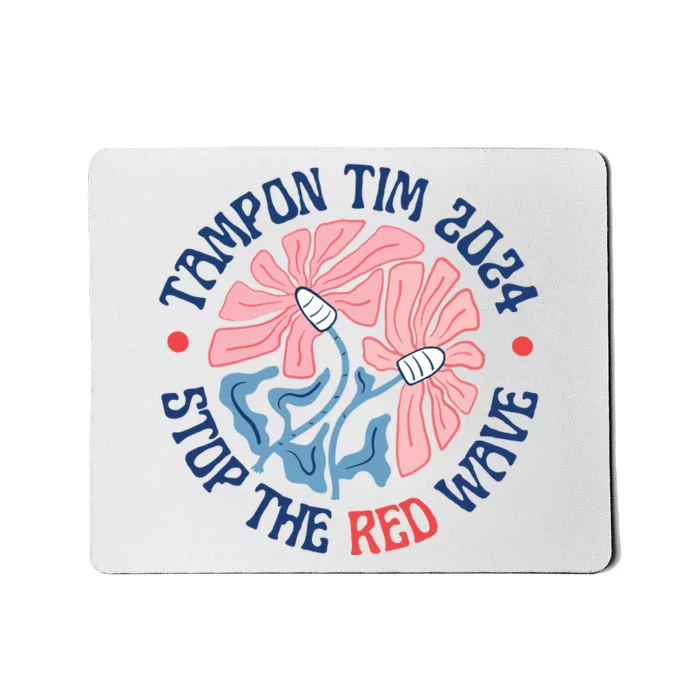 Tim Walz Tampon 2024 Presidential Race Vote Blue Madam President Kamala Mousepad