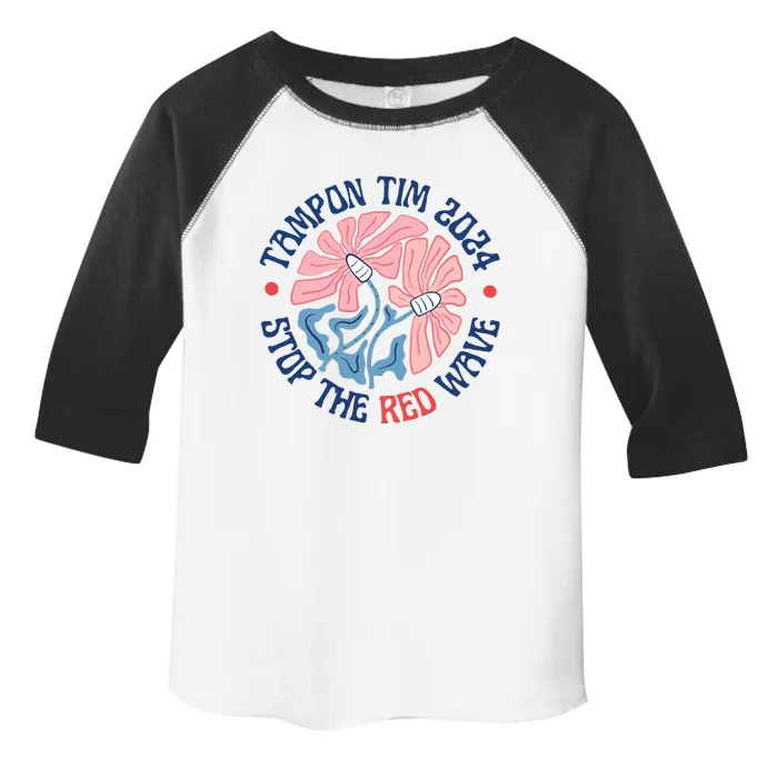 Tim Walz Tampon 2024 Presidential Race Vote Blue Madam President Kamala Toddler Fine Jersey T-Shirt