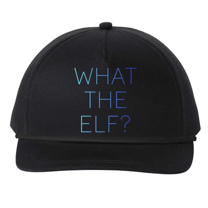 Trendy What The Elf Funny Gift Snapback Five-Panel Rope Hat