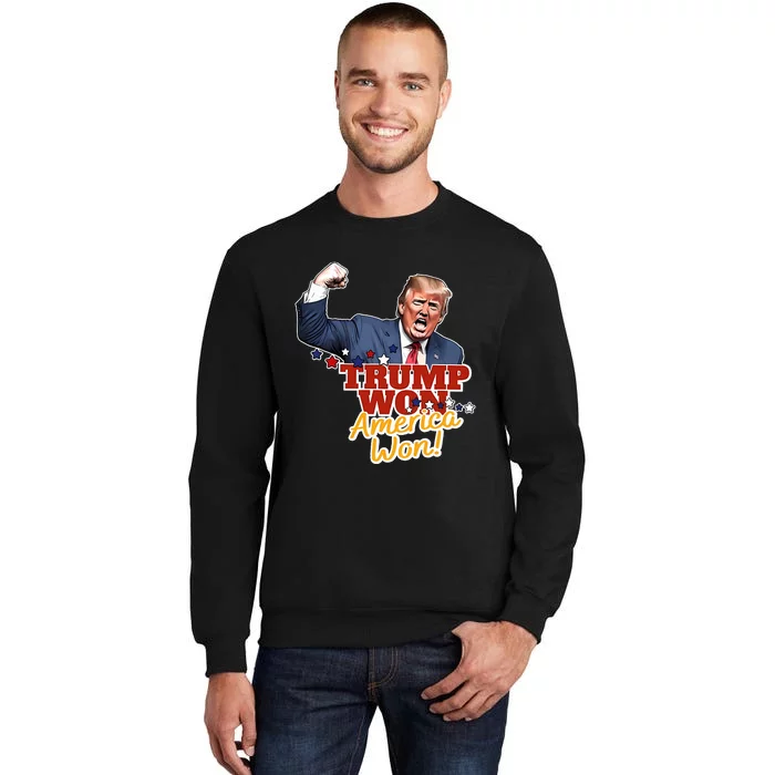 Trump Won Trump Won Again 2024 Election President 47th Usa Sweatshirt