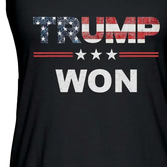 Trump Won Ladies Essential Flowy Tank