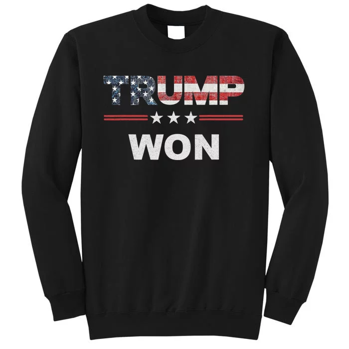 Trump Won Tall Sweatshirt