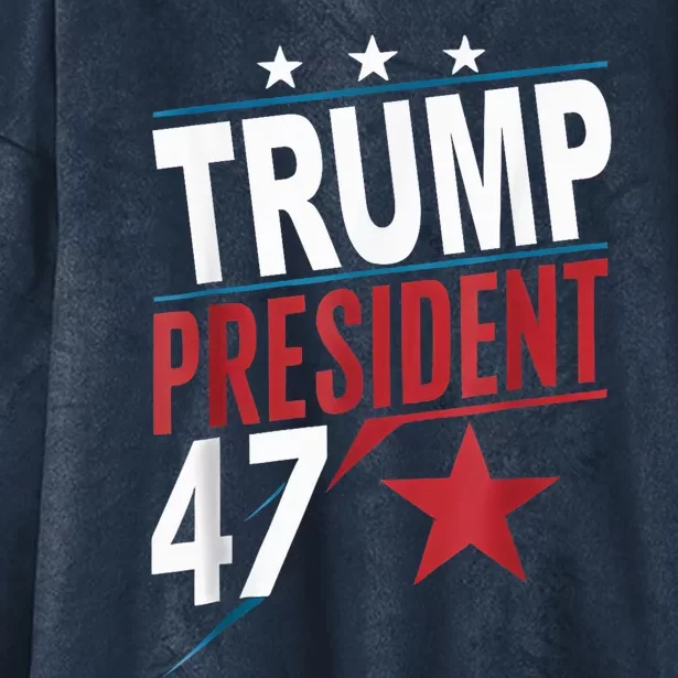 Trump Won Trump Wins 2024 Presidential Election 2024 Us Presidency Hooded Wearable Blanket