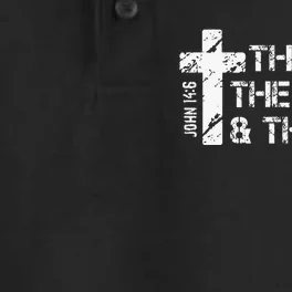 The Way Truth Life John 14 6 Bible Verse Christian Faith Dry Zone Grid Performance Polo