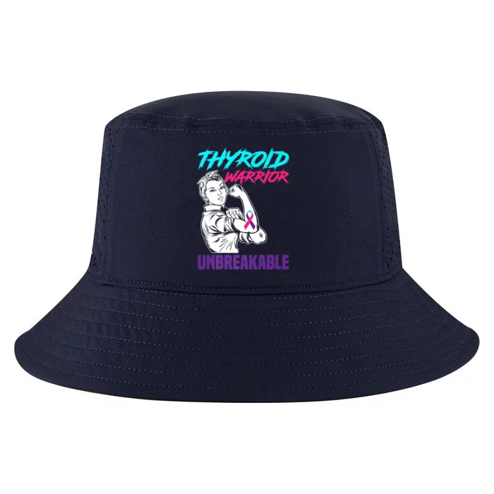 Thyorid Warrior Unbreakable Support Thyroid Cancer Gift Cool Comfort Performance Bucket Hat