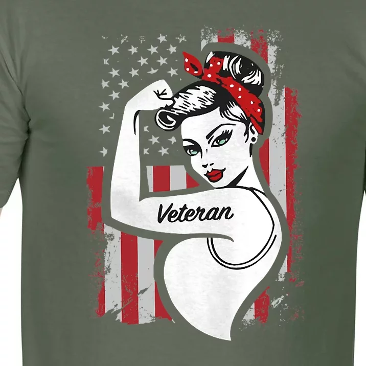 The Woman Veteran Strong Girl Mom Veteran Comfort Colors T-Shirt