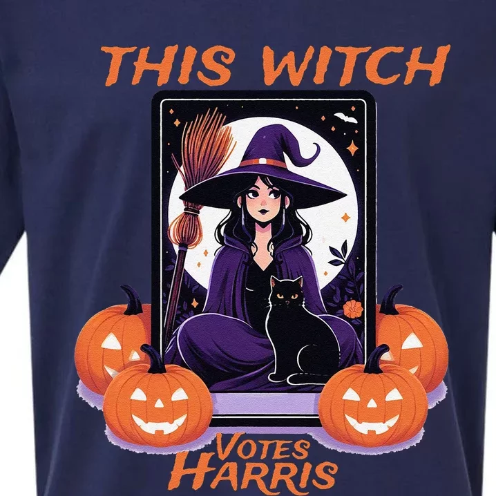 This Witch Votes Kamala Harris Halloween Spooky Tarot Card Sueded Cloud Jersey T-Shirt