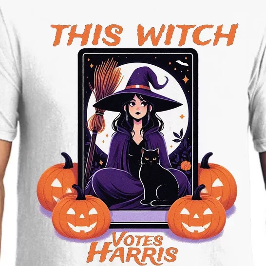 This Witch Votes Kamala Harris Halloween Spooky Tarot Card Pajama Set