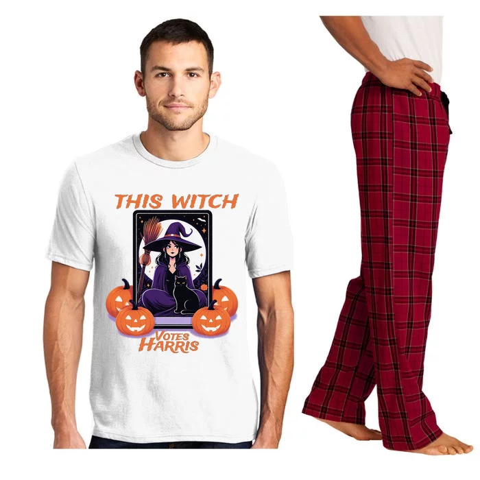 This Witch Votes Kamala Harris Halloween Spooky Tarot Card Pajama Set