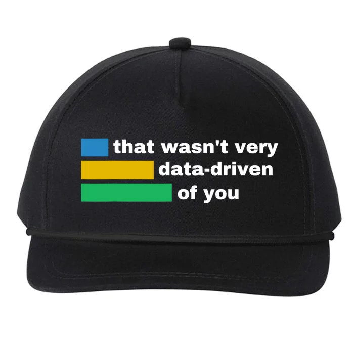 That WasnT Very Data Driven Of You Funny Data Analyst Geek Snapback Five-Panel Rope Hat