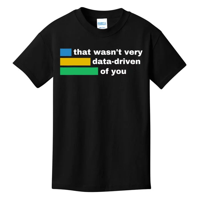 That WasnT Very Data Driven Of You Funny Data Analyst Geek Kids T-Shirt