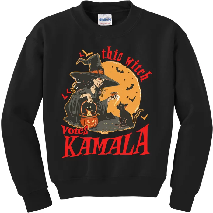 This Witch Votes Kamala Halloween Kids Sweatshirt