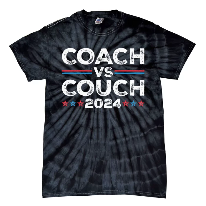 Tim Walz Waltz Vs Jd Vance 2024 Coach Vs Couch Tie-Dye T-Shirt