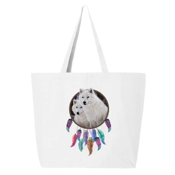 Two White Wolves Dream Catcher 25L Jumbo Tote