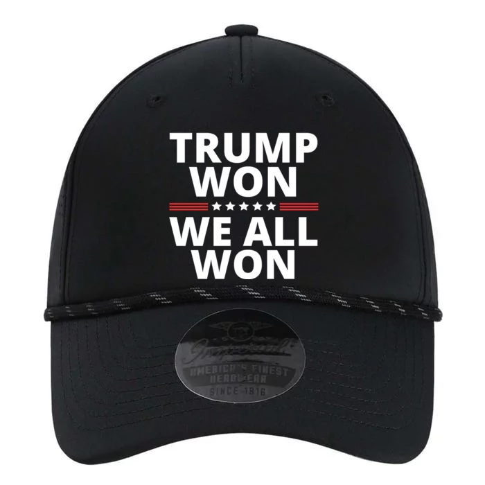 Trump Won We All Won 2024 Usa Flag Trump Won Performance The Dyno Cap