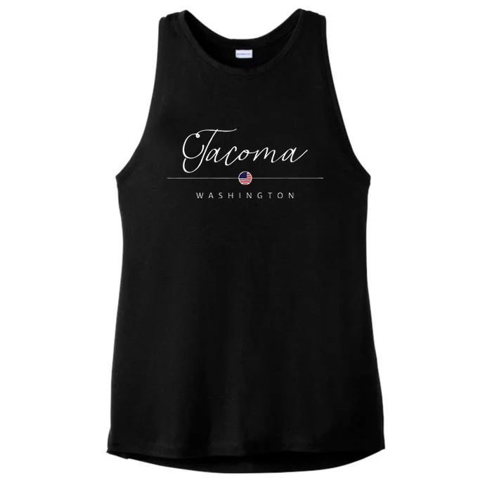 Tacoma Washington WA On Tacoma Ladies Tri-Blend Wicking Tank