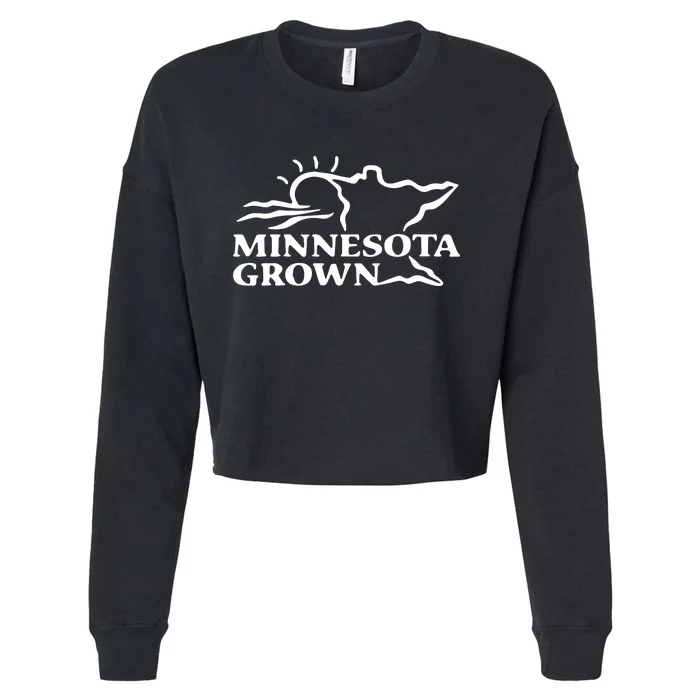 Tim Walz Wearing Minnesota Grown Cropped Pullover Crew