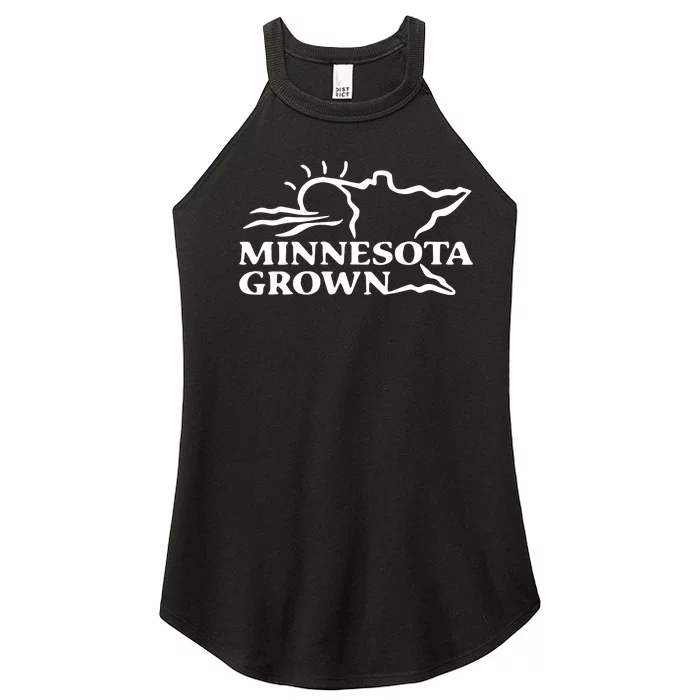 Tim Walz Wearing Minnesota Grown Women’s Perfect Tri Rocker Tank