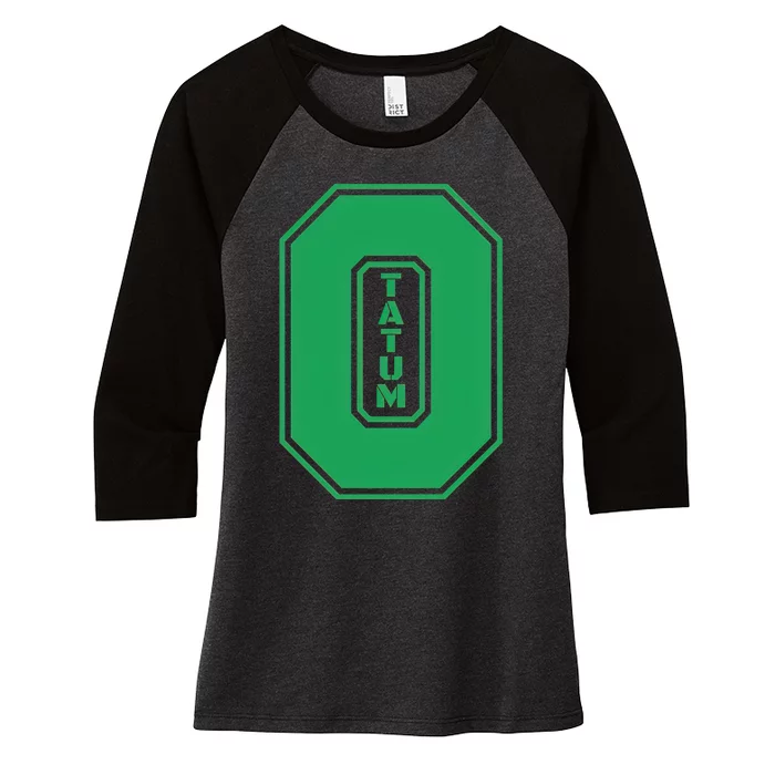 Tatum Who Wears Number 0 Green Is Incredibly Brilliant Women's Tri-Blend 3/4-Sleeve Raglan Shirt