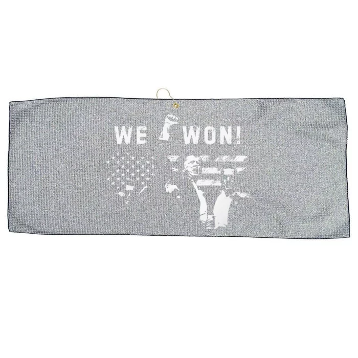 Trump We Won Wins Inauguration 47 Us President 2025 Large Microfiber Waffle Golf Towel