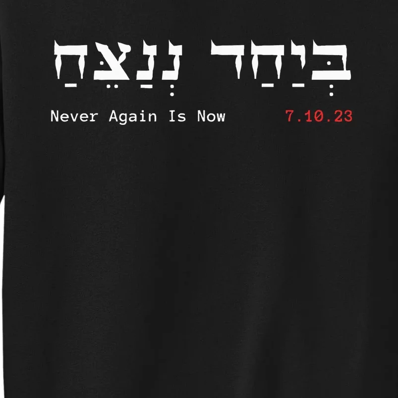 Together We Will Win Israel Never Again Is Now 7.10.23 Tall Sweatshirt