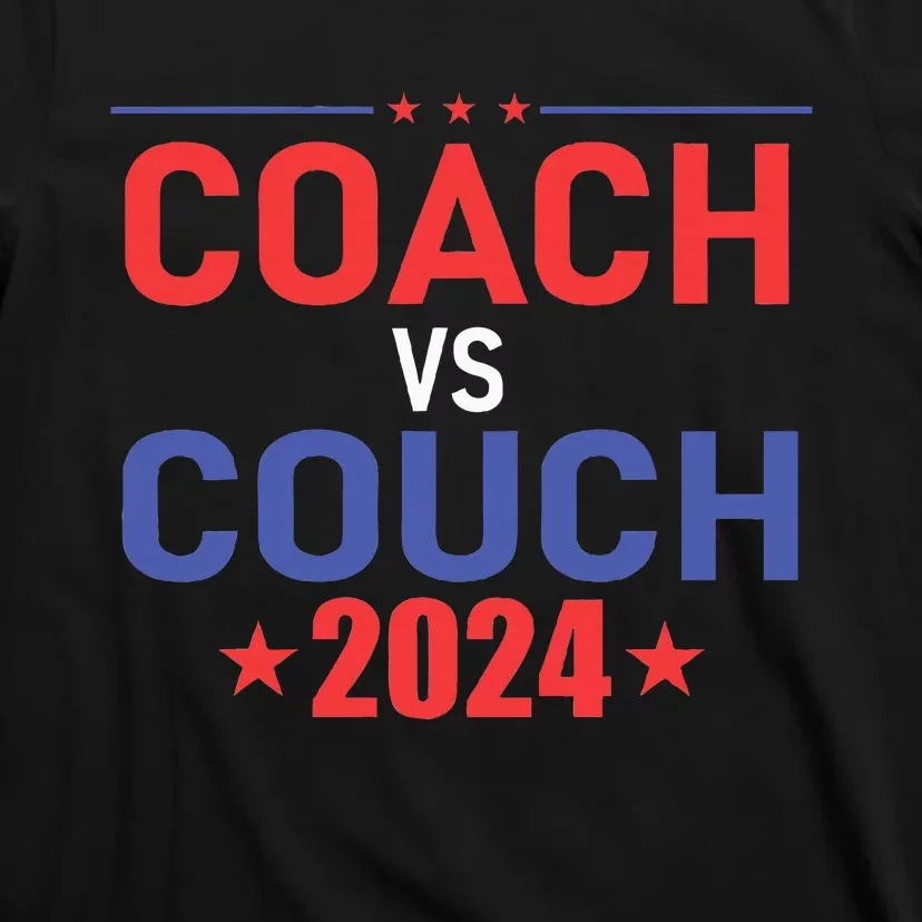 Tim Walz Waltz Vs Jd Vance 2024 Coach Vs Couch T-Shirt