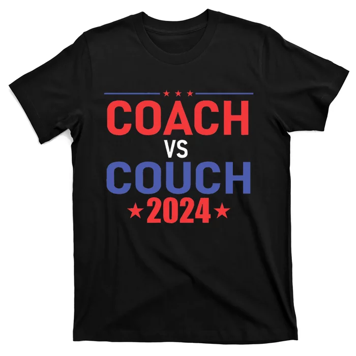 Tim Walz Waltz Vs Jd Vance 2024 Coach Vs Couch T-Shirt