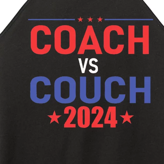 Tim Walz Waltz Vs Jd Vance 2024 Coach Vs Couch Women’s Perfect Tri Rocker Tank