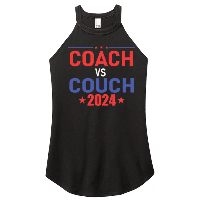 Tim Walz Waltz Vs Jd Vance 2024 Coach Vs Couch Women’s Perfect Tri Rocker Tank