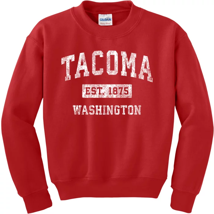 Tacoma Washington Wa Vintage Sports Kids Sweatshirt