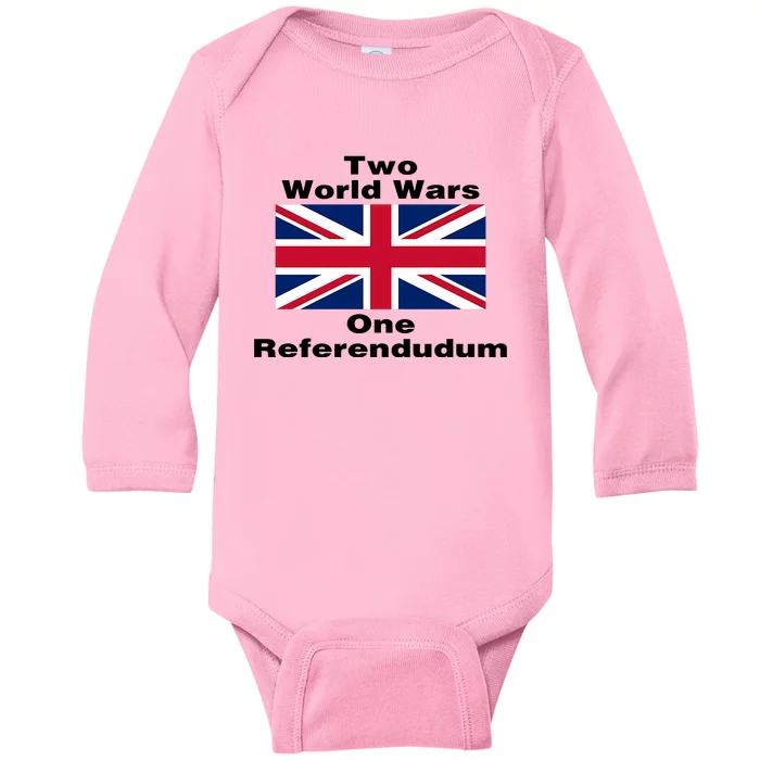 Two World Wars One Referendudum Baby Long Sleeve Bodysuit